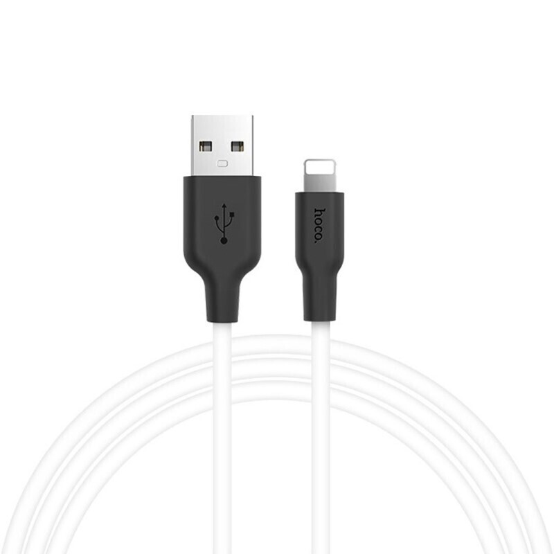 Кабель Hoco X21 Plus Silicon USB- Apple Lightning 1м