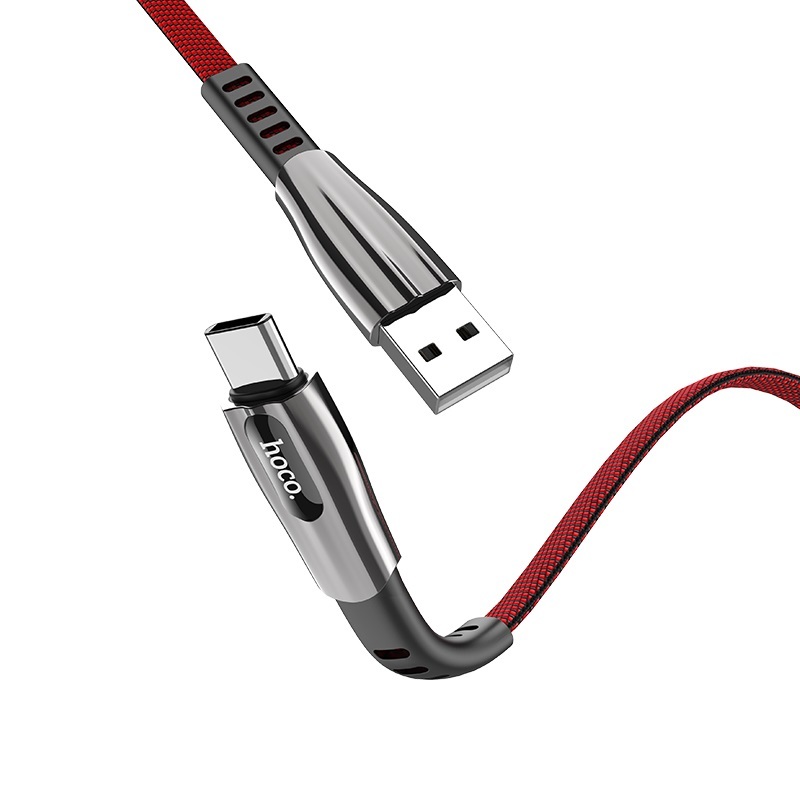 Кабель Hoco U70 Anti-Bending USB-Type-C 1.2, Красный