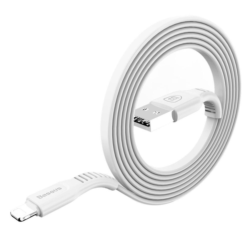 Кабель Baseus CALZY-B02 USB-Apple Lightning 1м, Белый
