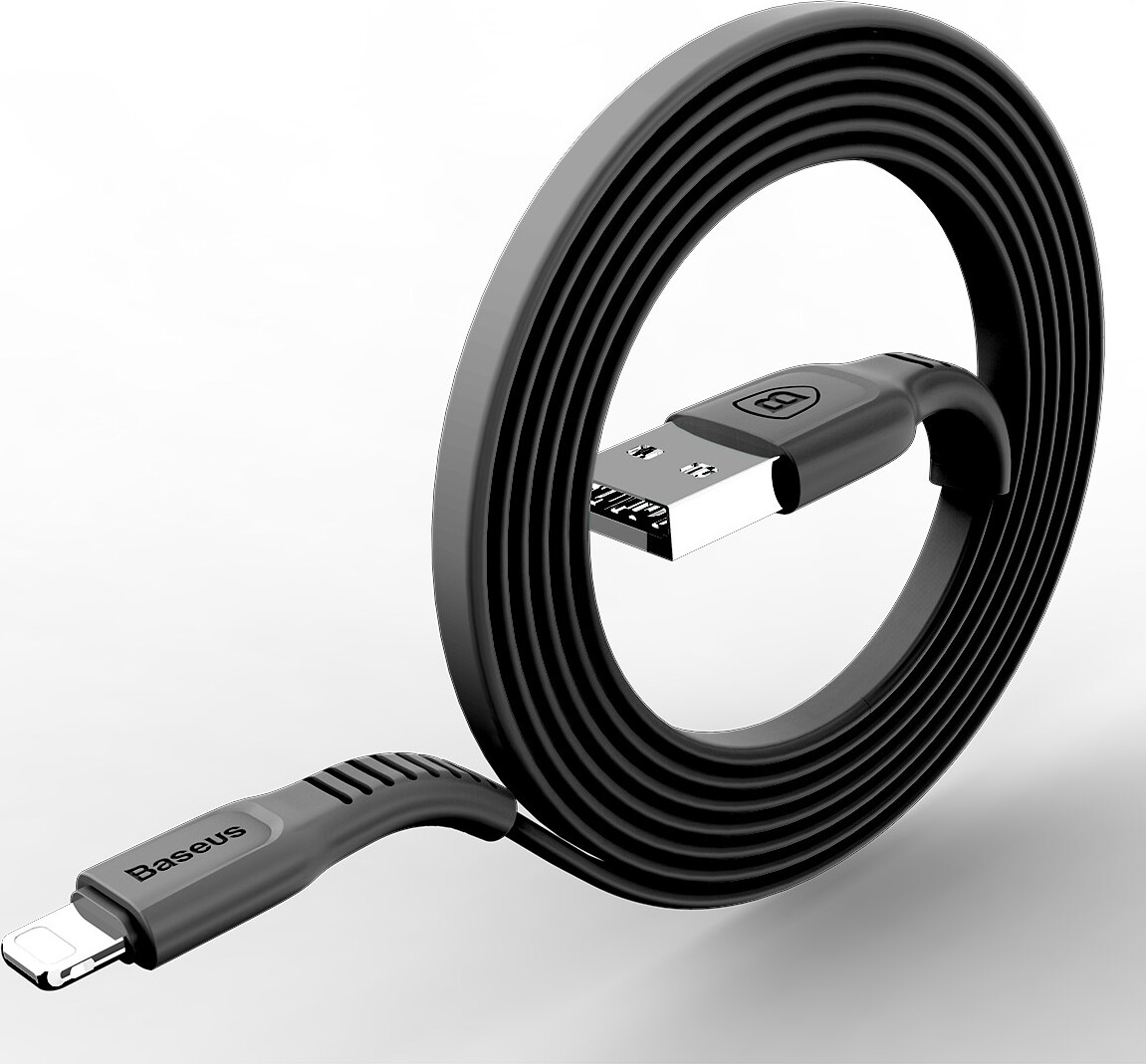 Кабель Baseus CALZY-B02 USB-Apple Lightning 1м, Чёрный