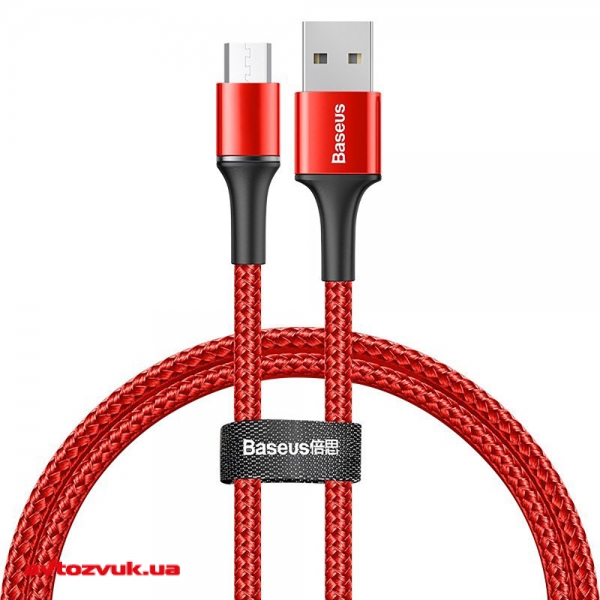 Кабель Baseus halo data cable USB For Type-C 3A 0.25m, Красный