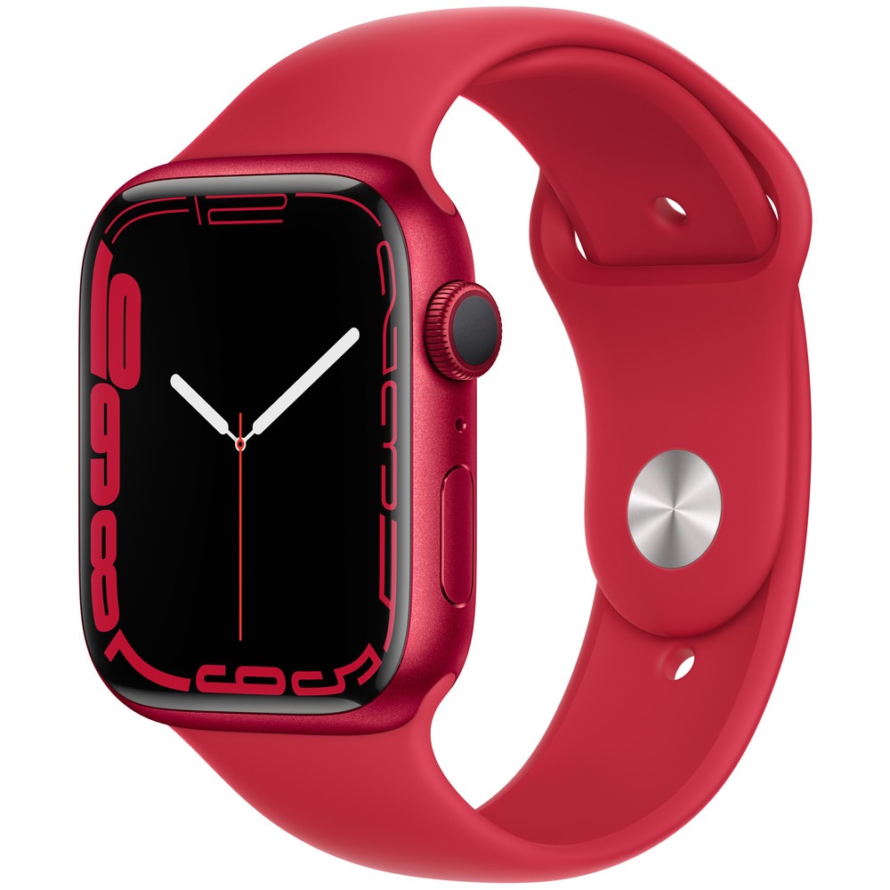 Apple Watch Series 7, 41 мм, корпус из алюминия красного цвета, спортивный ремешок (PRODUCT)RED