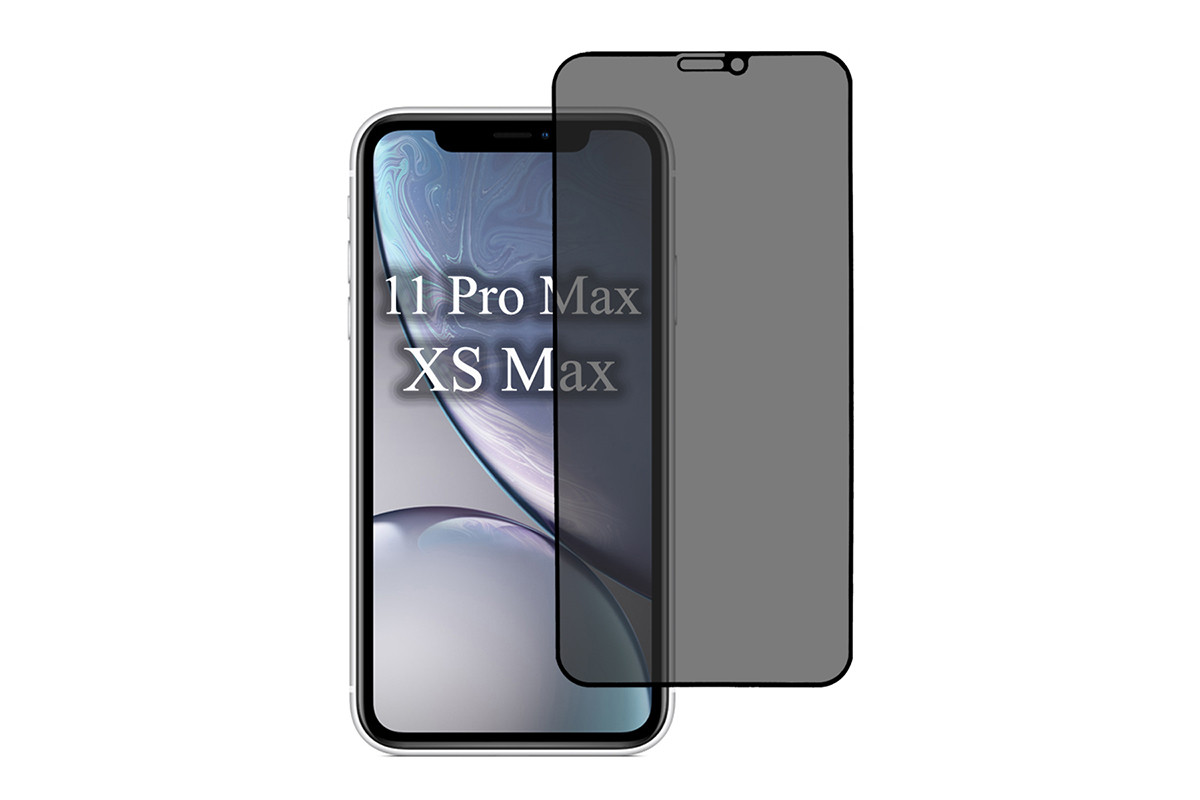 Защитное стекло для iPhone 11 Pro Max/Xs Max (антишпион)