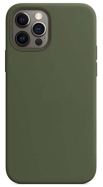 Чехол для Apple iPhone 13 Pro Max Silicone Case (Темно зеленый)