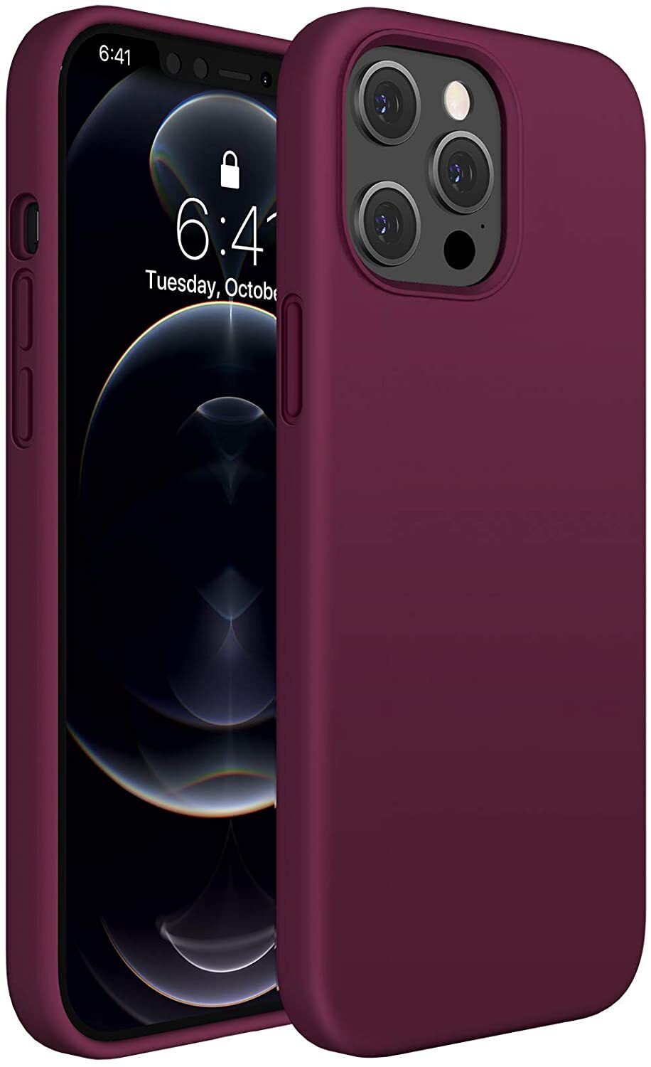 Чехол для Apple iPhone 13 Pro Silicone Case (Бордовый)