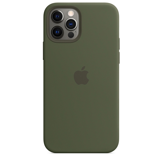Чехол для Apple iPhone 12 Pro Silicone Case (Темно зеленый)