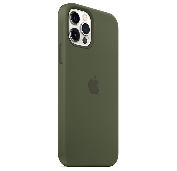 Чехол для Apple iPhone 12 Pro Silicone Case (Темно зеленый)