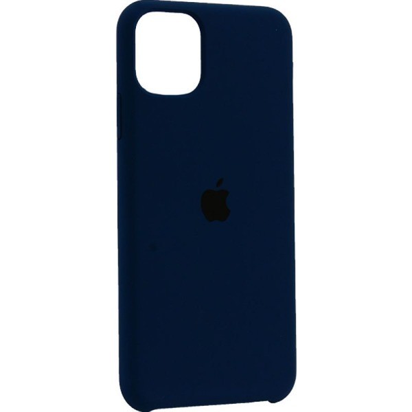 Чехол для Apple iPhone 12 Silicone Case (Темно-синий)