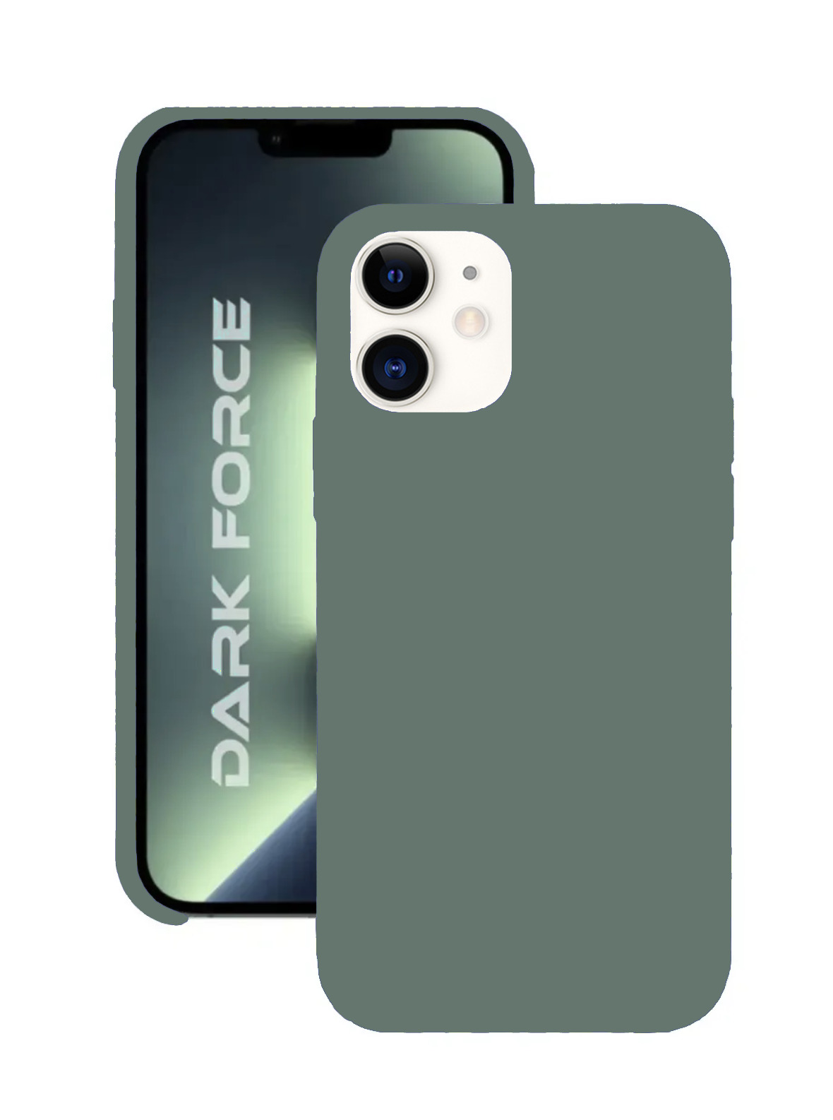 Чехол для Apple iPhone 12 Mini Silicone Case (Темно зеленый)