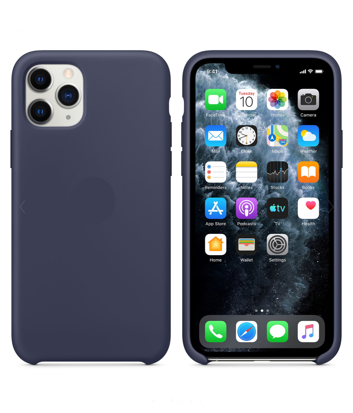 Чехол для Apple iPhone 11 Pro Max Silicone Case (Темно-синий)