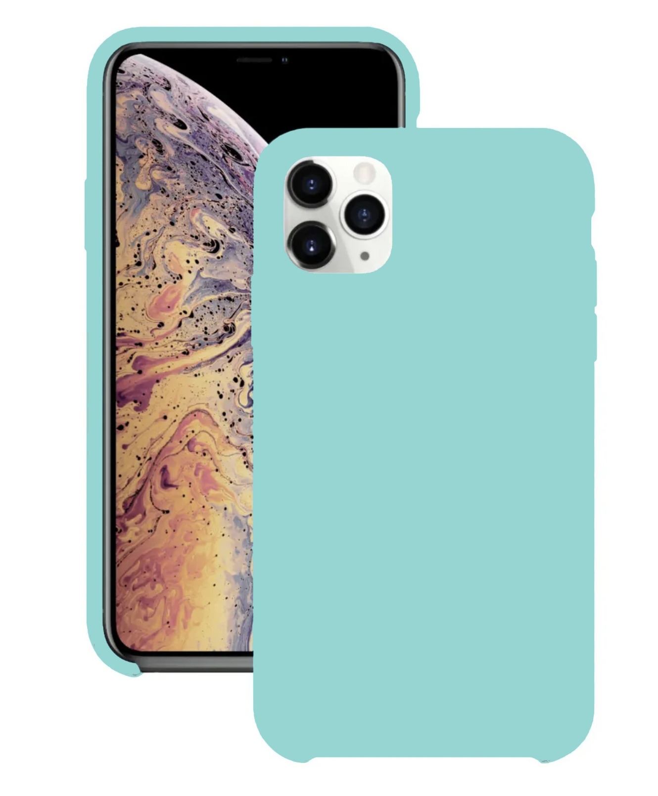 Чехол для Apple iPhone 11 Pro Max Silicone Case (Салатовый)