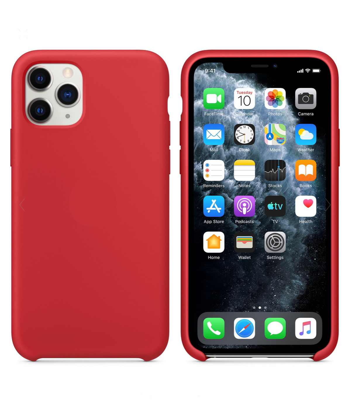 Чехол для Apple iPhone 11 Pro Silicone Case (Красный)