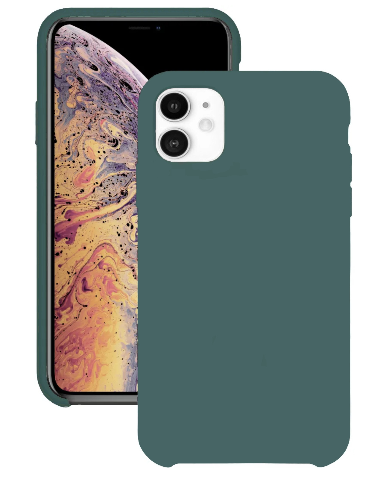 Чехол для Apple iPhone 11 Silicone Case (Темно зеленый)