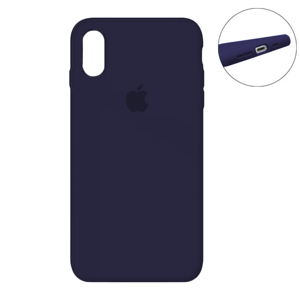 Чехол для Apple iPhone Xs Max Silicone Case (Темно-синий)