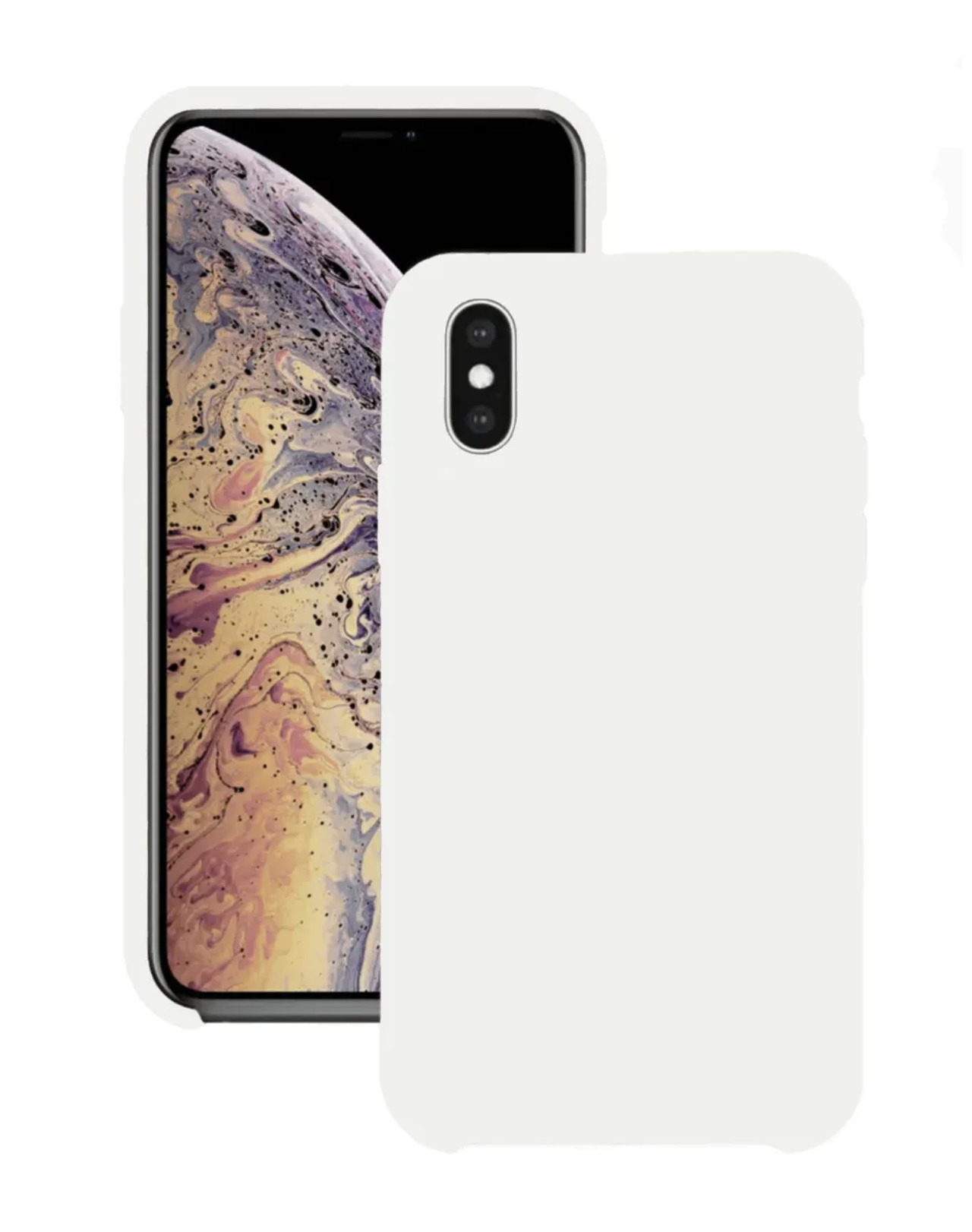 Чехол для Apple iPhone Xs Max Silicone Case (Белый)