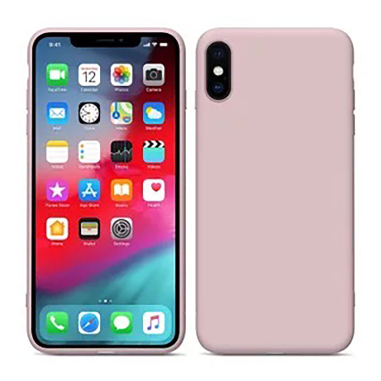 Чехол для Apple iPhone X/Xs Silicone Case (Розовый песок)