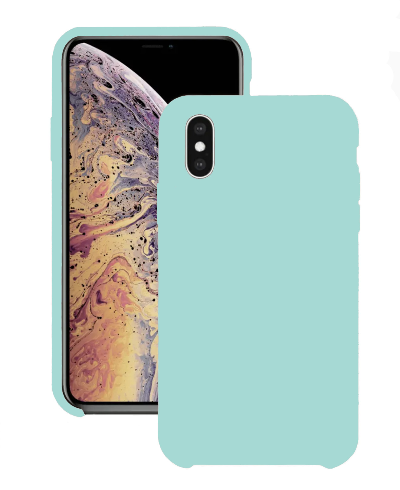 Чехол для Apple iPhone X/Xs Silicone Case (Салатовый)
