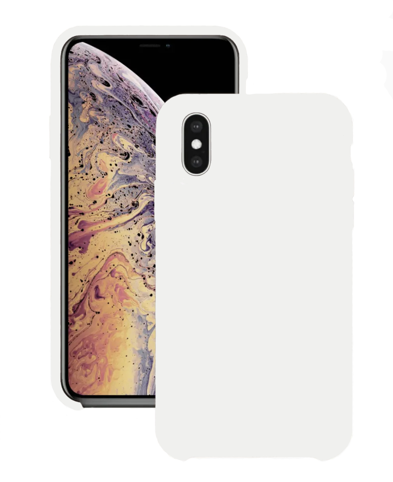 Чехол для Apple iPhone X/Xs Silicone Case (Белый)