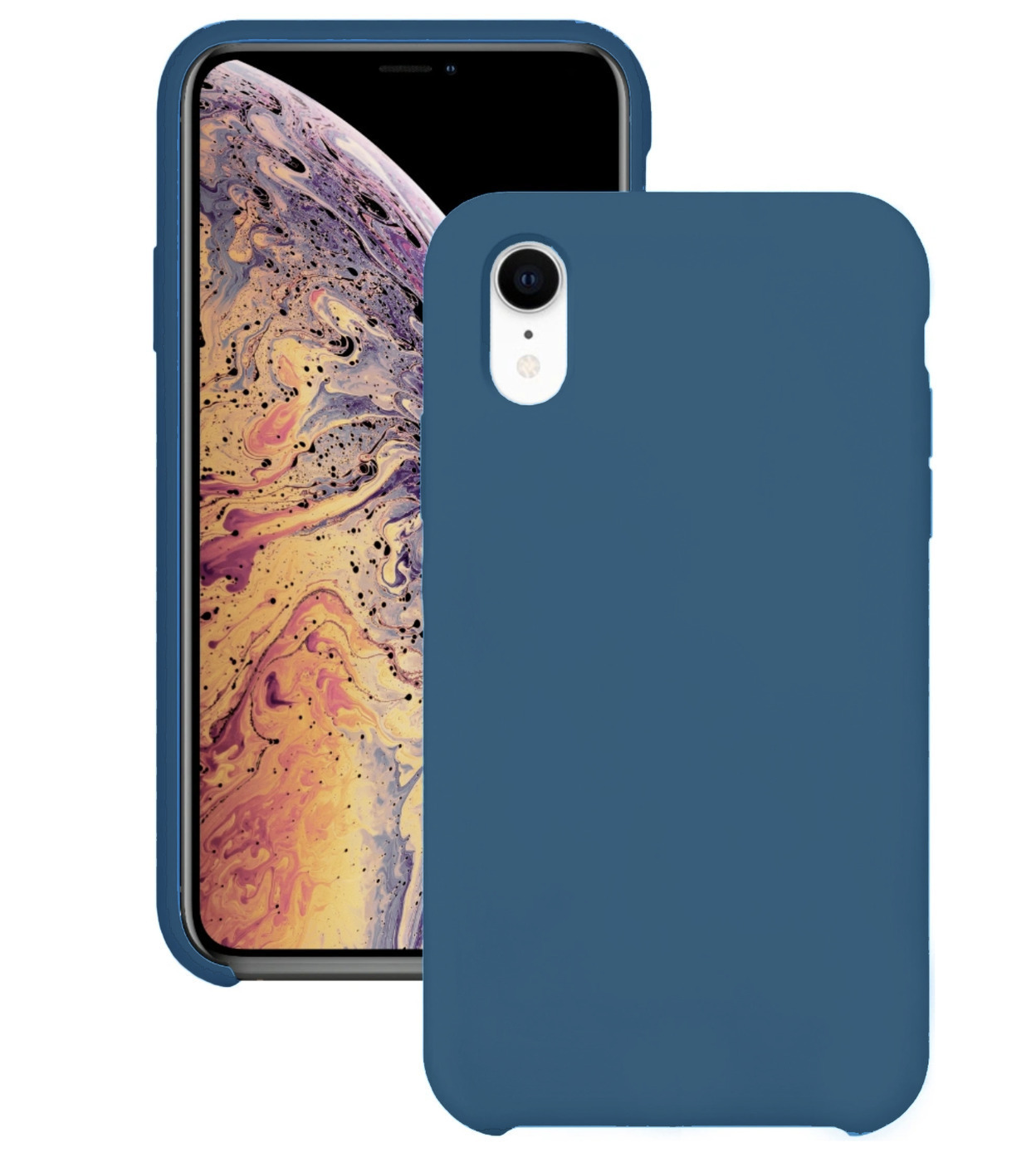 Чехол для Apple iPhone Xr Silicone Case (Темно-синий)