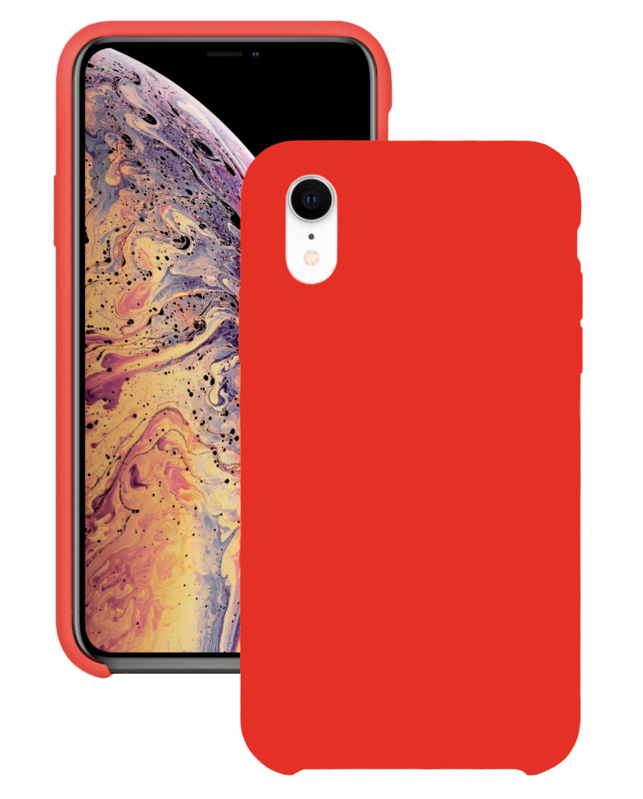 Чехол для Apple iPhone Xr Silicone Case (Красный)