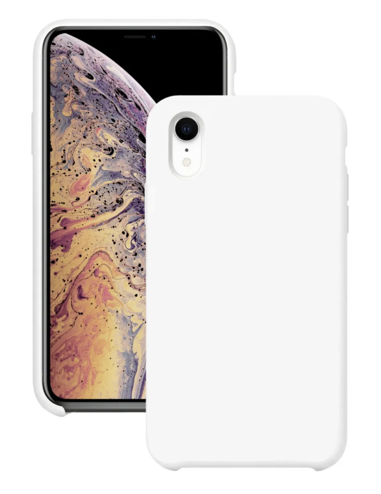 Чехол для Apple iPhone Xr Silicone Case (Белый)