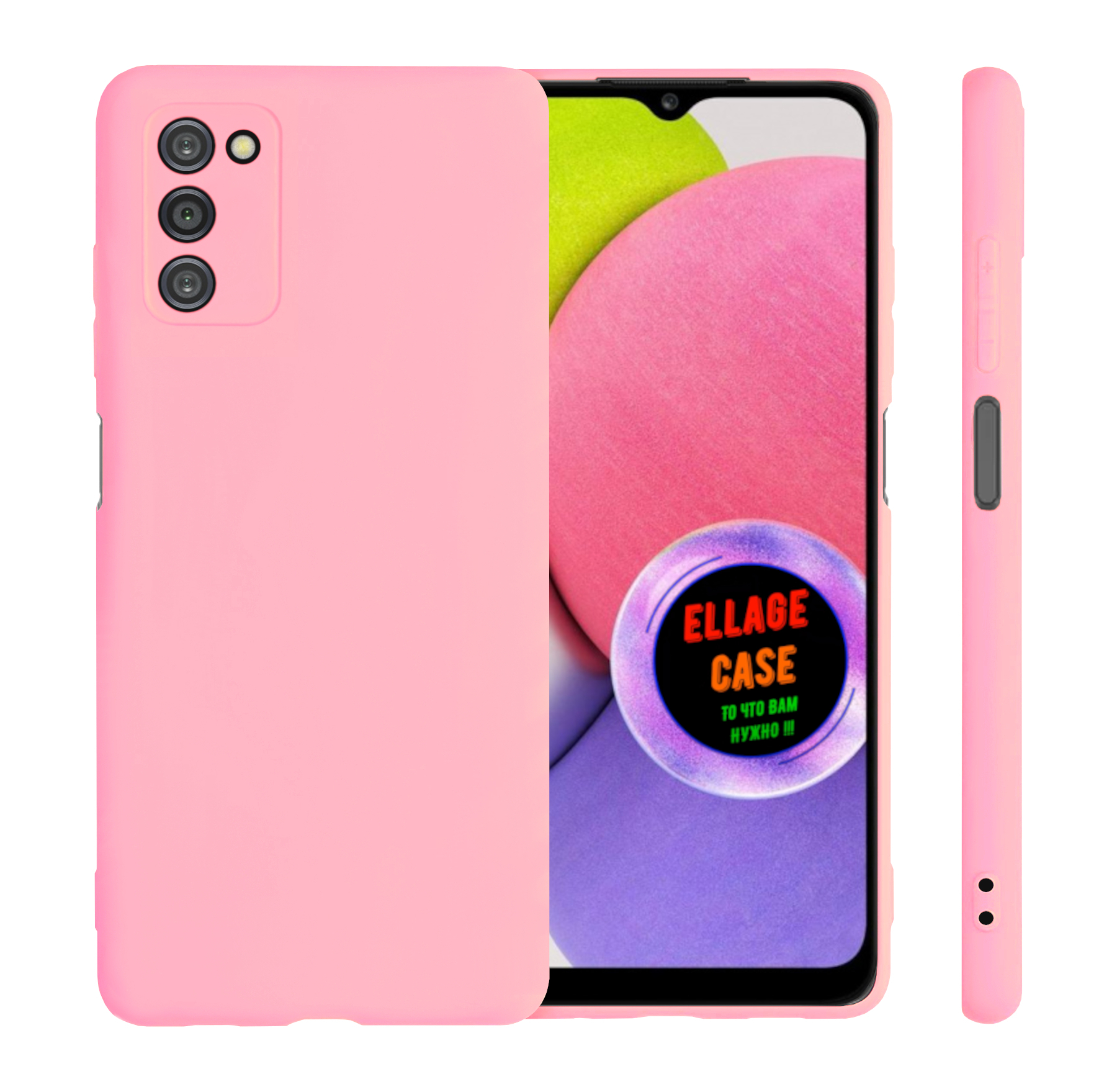 Чехол для Samsung A03S (Розовый)