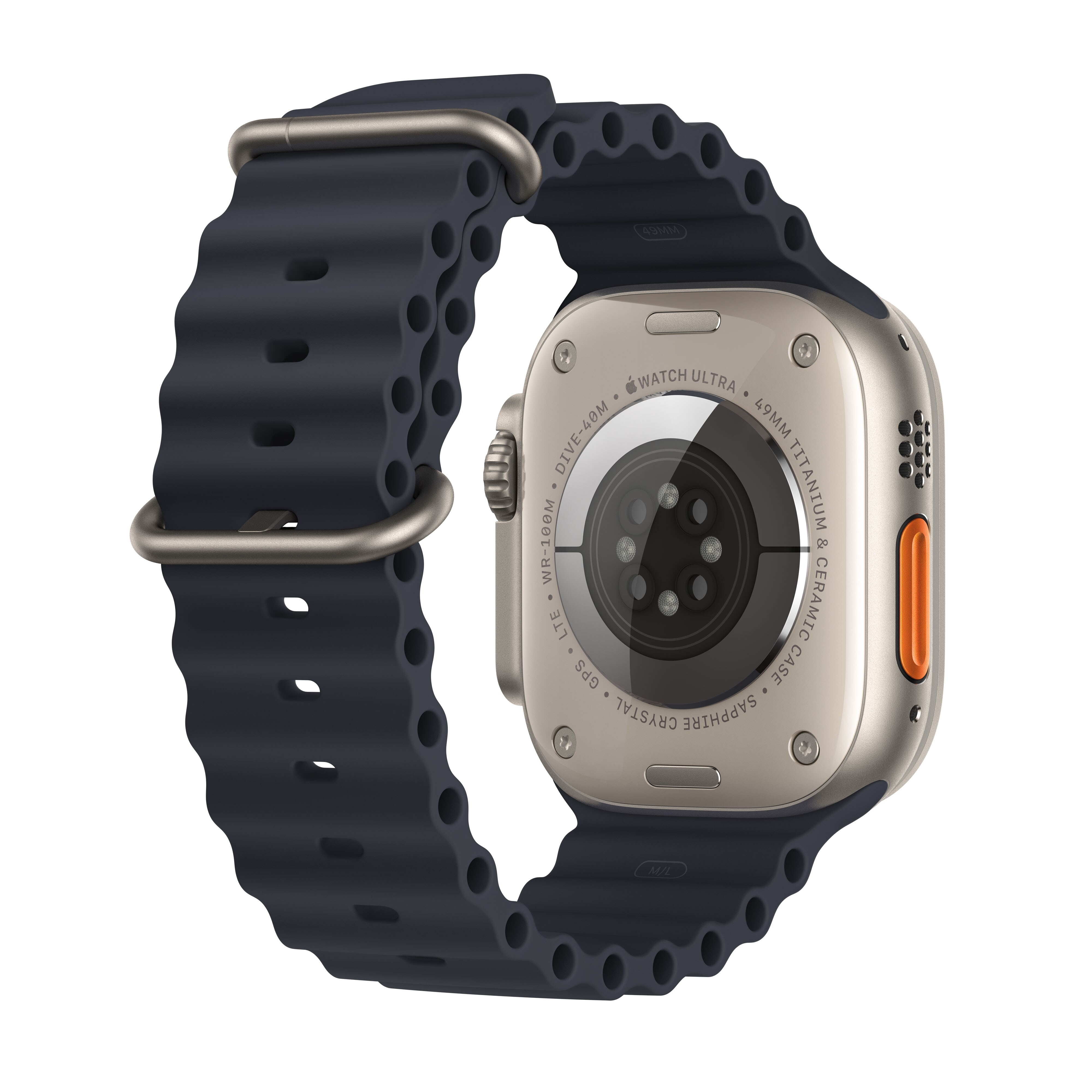 Умные часы Apple Watch Ultra 49 мм корпус из титана, ремешок Ocean цвета «тёмная ночь»