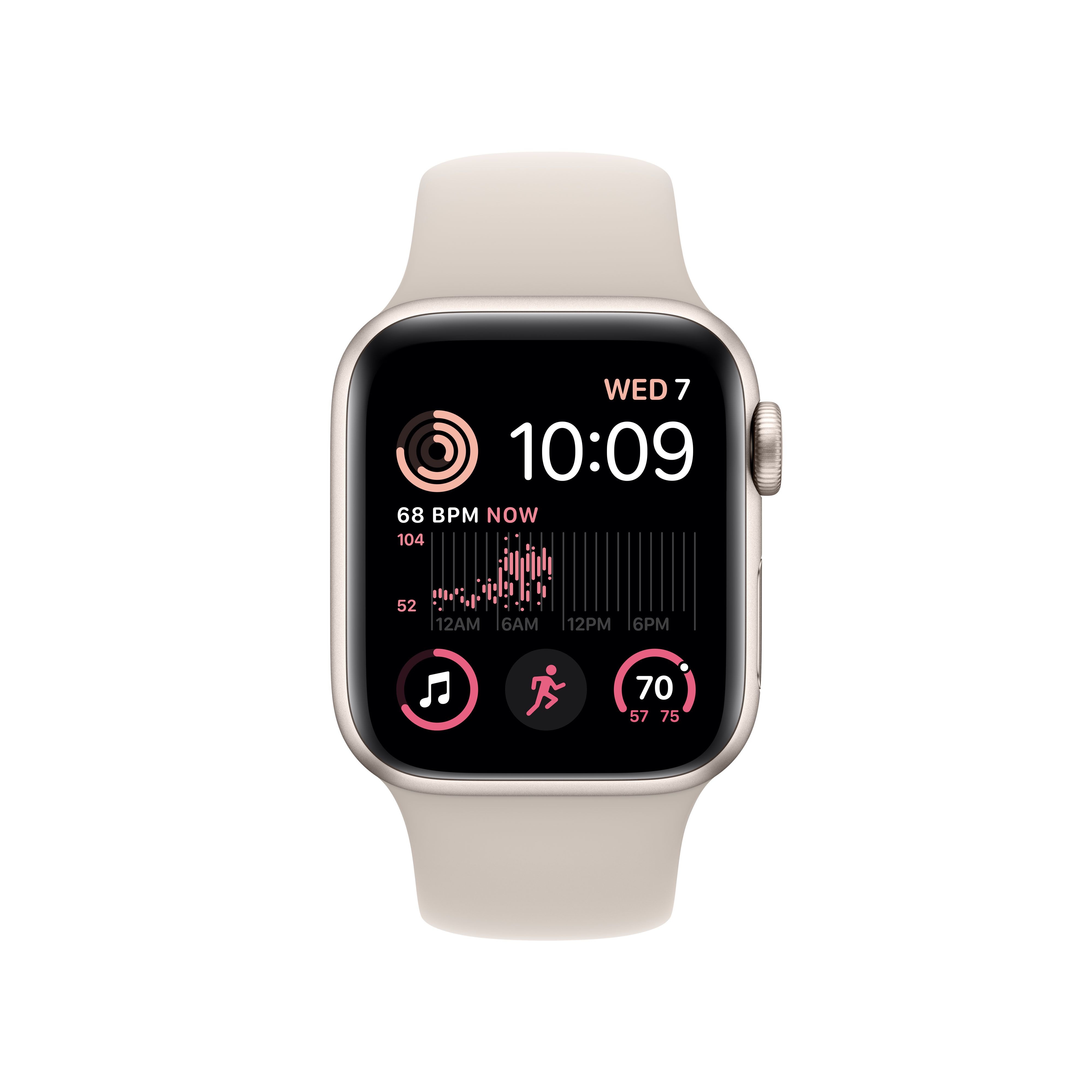 Часы Apple Watch SE2 GPS 40mm Aluminum Case with Sport Band сияющая звезда/сияющая звезда 2022