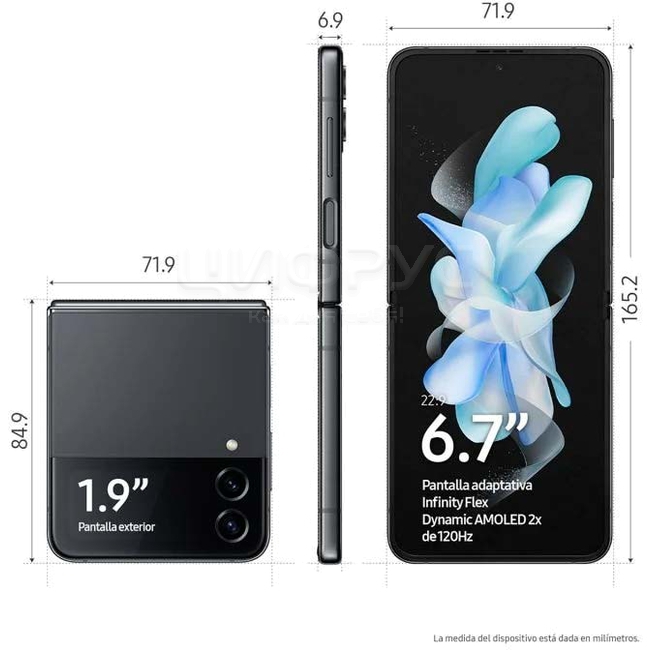 Смартфон Samsung Galaxy Z Flip4 5G 8 ГБ | 128 ГБ (Графитовый)