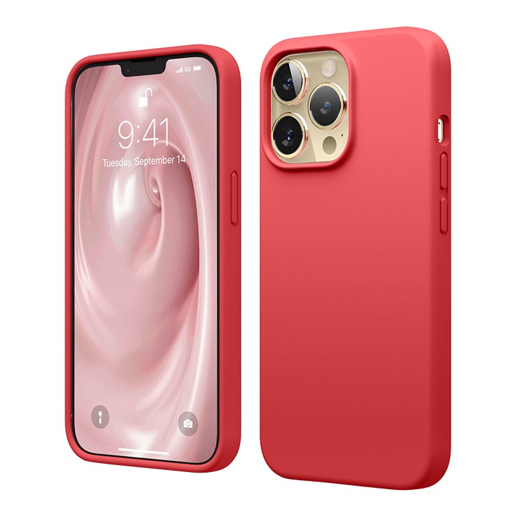 Чехол для Apple iPhone 14 Pro Silicone Case (Красный)