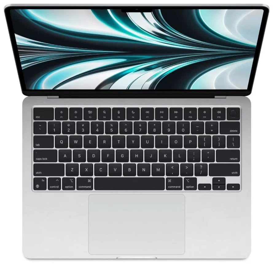 Ноутбук Apple MacBook Air 2022 13.6&quot; (2560x1664, Apple M2, SSD 256 ГБ, Apple graphics 8-core) Серебристый MLXY3