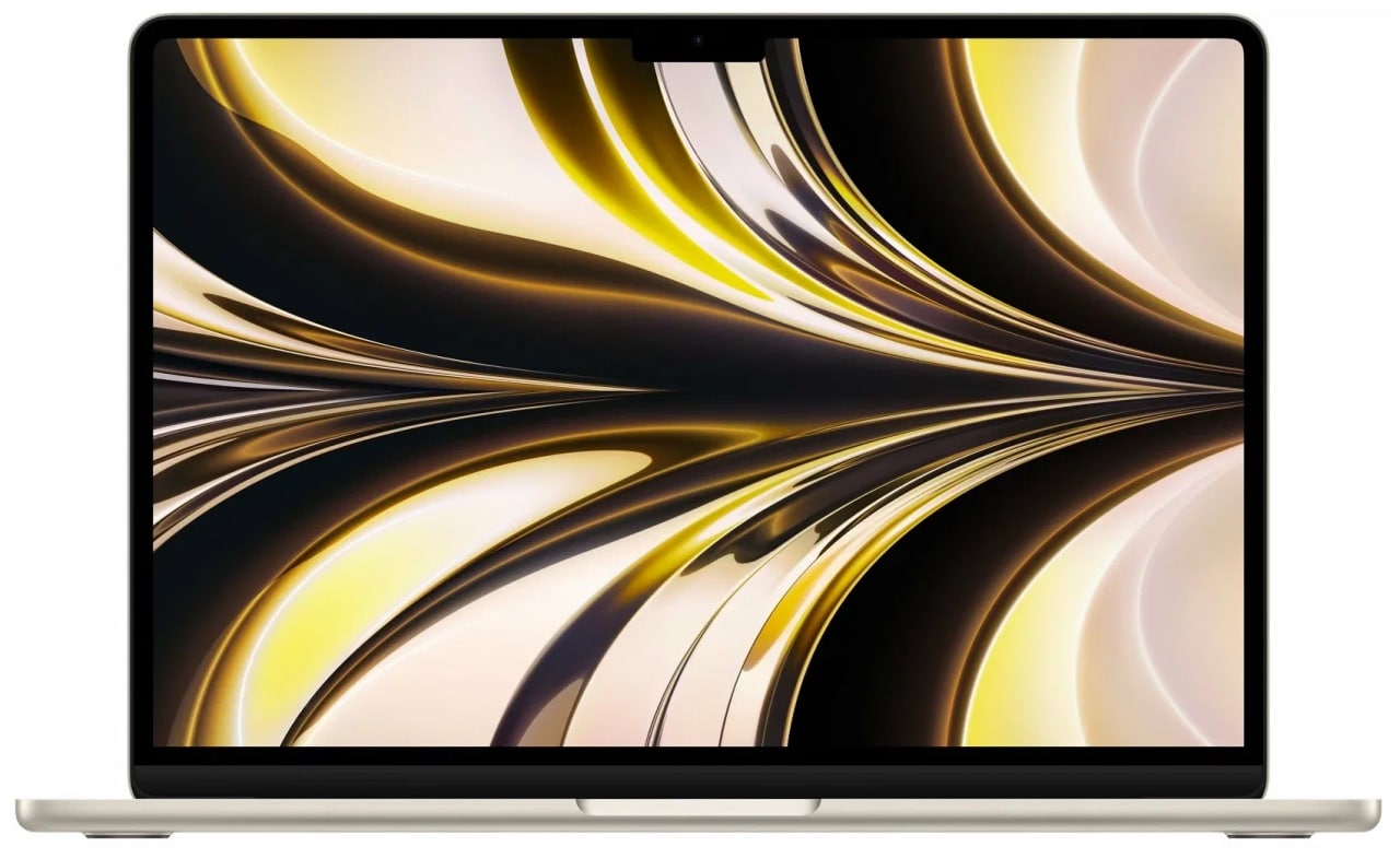 Ноутбук Apple MacBook Air 2022 13.6&quot; (2560x1664, Apple M2, SSD 256 ГБ, Apple graphics 8-core) Сияющая звезда MLY13