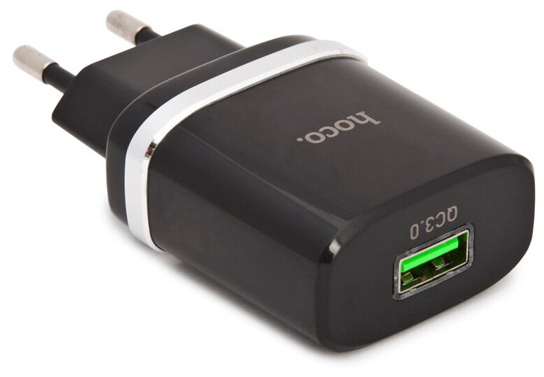 Сетевое зарядное устройство HOCO C12Q USB 18W QC3.0 black