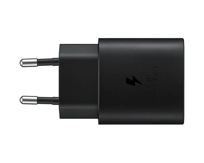 Сетевое зарядное устройство Samsung EP-TA800 + кабель USB Type-C, 25 Вт, черный
