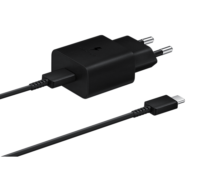 Сетевое зарядное устройство EP-T1510 + кабель USB Type-C, 15 Вт, черный