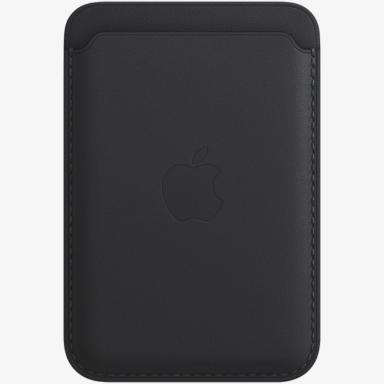 Кожаный чехол-кардхолдер iPhone Leather Wallet MagSafe для Apple iPhone (Чёрный)