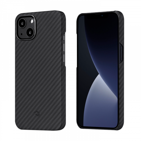 Ультратонкий чехол PITAKA Air Case для iPhone 13 mini 5.4", черный/серый (Black/Grey Twill)