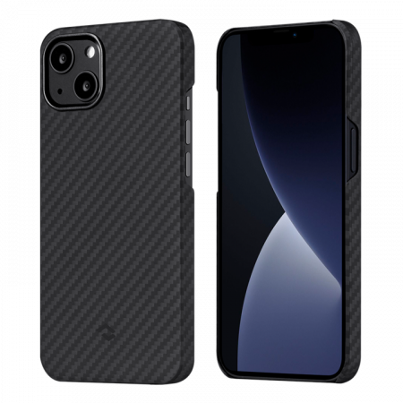 Ультратонкий чехол PITAKA Air Case для iPhone 13 6.1", черный/серый (Black/Grey Twill)