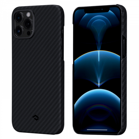 Чехол PITAKA MagEZ Case для iPhone 12 Pro Max 6.7", черный/серый (Black/Grey Twill)