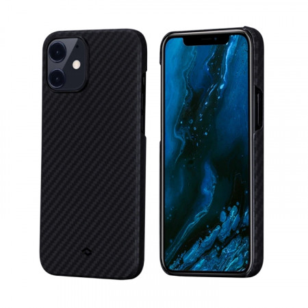 Чехол PITAKA MagEZ Case для iPhone 12 mini 5.4", черный/серый (Black/Grey Twill)