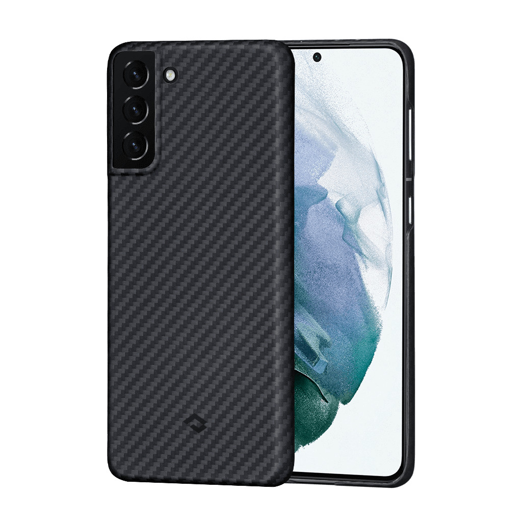 Чехол Pitaka MagEZ Case для Samsung S21 Plus, чёрно/серый (полоска)