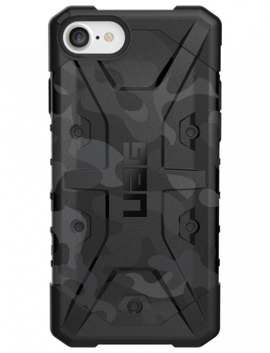 Чехол Uag для iPhone SE (2020) 8/7/6s серия Pathfinder SE Camo, цвет черный камуфляж (Midnight Camo)