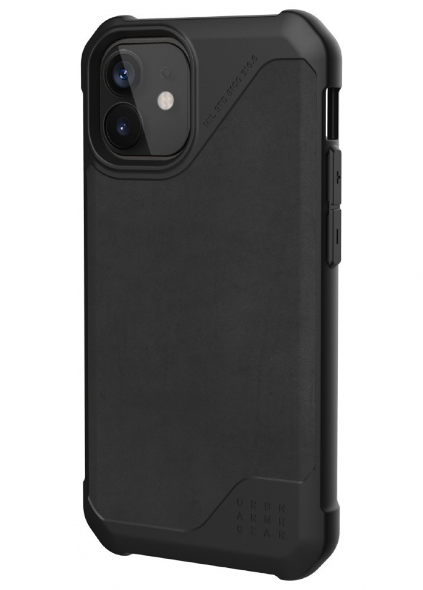 Чехол Uag Metropolis LT кожа для iPhone 12 mini 5.4" черный (Black)