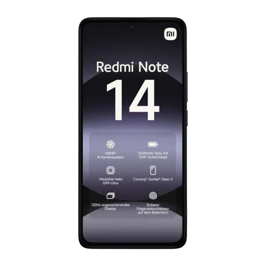 Смартфон Xiaomi Redmi Note 14 8/128 ГБ (Midnight Black)
