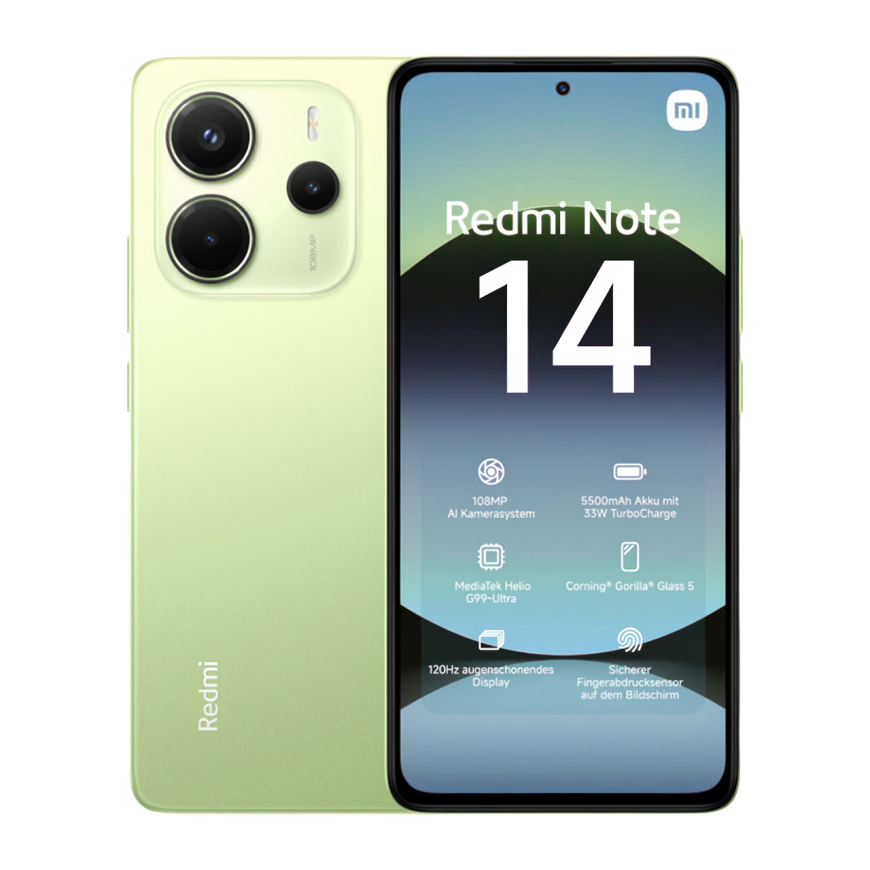 Смартфон Xiaomi Redmi Note 14 8/256ГБ (Lime Green)