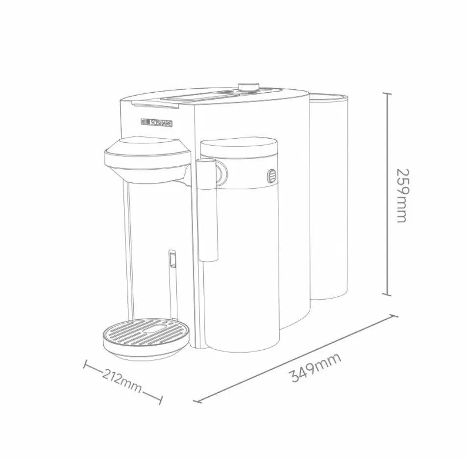 Кофемашина Капсульная Xiaomi Scishare Capsule Coffee Machine 1.7L (S1205) (термопот+кофемашина+капучинатор 3-В-1)