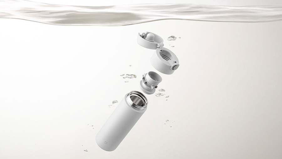 Термос Xiaomi Mijia flip Version/480ML (MJTGB02PL) (White) (с автоматическим замком)