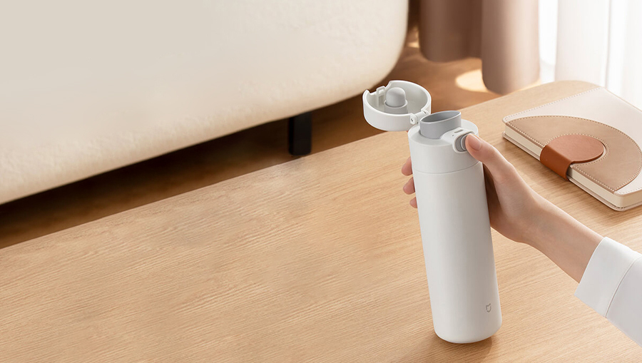 Термос Xiaomi Mijia flip Version/480ML (MJTGB02PL) (White) (с автоматическим замком)