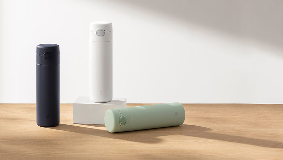 Термос Xiaomi Mijia flip Version/480ML (MJTGB02PL) (White) (с автоматическим замком)