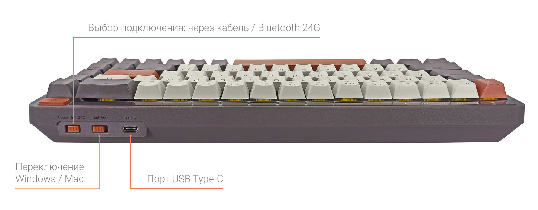 Механическая клавиатура Xiaomi MIIIW Z680CC MWMKB01 Русские буквы Red Axis 1155